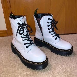 white platform doc martens
